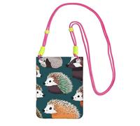 DUWAA Borsa a tracolla da donna con stampa di molti ricci alla moda, borsa per telefono con tracolla regolabile, per escursioni e viaggi, Fucusia, Taglia unica