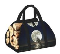 DUWAA Borsa a vela con stampa tempesta Borsa portaoggetti per bruciatori di legna Borsa per attrezzi resistente per interni ed esterni