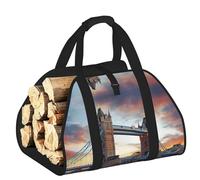 DUWAA Borsa porta attrezzi con stampa di Old Tower Bridge, accessori per bruciatori di tronchi, borsa per attrezzi resistente per interni ed esterni