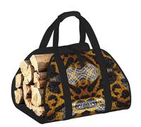 DUWAA Borsa portaoggetti con stampa a serpente giallo, accessori per bruciatori di legna, borsa per attrezzi resistente per interni ed esterni