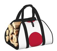 DUWAA Borsa portaoggetti con stampa bandiera giapponese, accessori per bruciatori di legna, borsa per attrezzi resistente per interni ed esterni