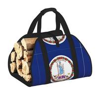 DUWAA Borsa portaoggetti con stampa della bandiera della Virginia Stato della Virginia, accessori per bruciatori di legna, borsa per attrezzi per interni ed esterni