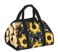 DUWAA Borsa portaoggetti con stampa di api di girasole per bruciatori di legna, borsa per attrezzi resistente per interni ed esterni