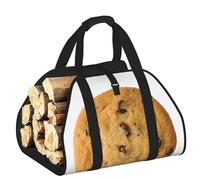 DUWAA Borsa portaoggetti con stampa di biscotti al cioccolato, accessori per bruciatori di legna, borsa per attrezzi resistente per interni ed esterni