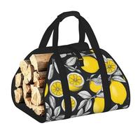 DUWAA Borsa portaoggetti con stampa di frutta e limone, accessori per bruciatori di legna, borsa per attrezzi resistente per interni ed esterni