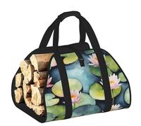 DUWAA Borsa portaoggetti con stampa di giglio nero, accessori per bruciatori di legni, borsa per attrezzi resistente per interni ed esterni