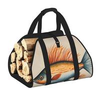 DUWAA Borsa portaoggetti con stampa di pesce volante, accessori per bruciatori di tronchi, borsa per attrezzi resistente per interni ed esterni
