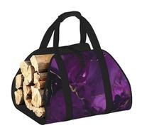 DUWAA Borsa portaoggetti con stampa marmorizzata viola scuro, accessori per bruciatori di legna, borsa per attrezzi resistente per interni ed esterni