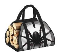 DUWAA Borsa portaoggetti con stampa ragno nero, accessori per bruciatori di legna, borsa per attrezzi resistente per interni ed esterni