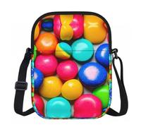 DUWAA Borsa regolabile variopinta dell'imbracatura di Oxford della cinghia della stampa di Candy, piccola borsa a tracolla resistente all'acqua per il viaggio