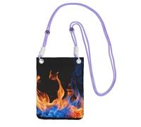 DUWAA Borse a tracolla per le donne alla moda, con stampa a fiamma, blu e tracolla regolabile, per viaggi di trekking, Viola, Taglia unica