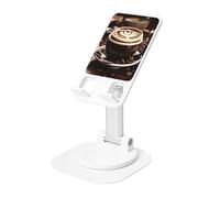 DUWAA Caffè caldo con stampa chicco di caffè 360 ° supporto per telefono cellulare, supporto per telefono cellulare regolabile, supporto per telefono portatile pieghevole