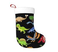 DUWAA Calze di Natale con stampa di dinosauri in stile cartone animato, 45,7 cm, morbide calze di Natale, per albero di Natale e caminetto