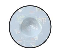 DUWAA Cappelli da strega con stampa di città e monumenti coreani, per Halloween, donne e adulti, accessorio per cosplay, feste, 1 pezzo