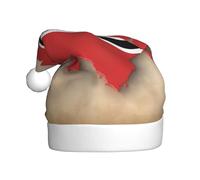 DUWAA Cappelli di Natale per adulti con stampa mappa di Trinidad e Tobago 02, cappello di Babbo Natale, unisex, cappello di Natale comodo per feste di Capodanno