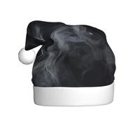 DUWAA Cappelli di Natale per adulti, unisex, con stampa di musica e fumo, cappello di Babbo Natale, comodo cappello di Natale per festa di Capodanno