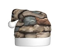 DUWAA Cappelli natalizi rustici per adulti, cappello di Babbo Natale, unisex, comodo cappello di Natale per Capodanno