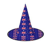 DUWAA Cappello da strega con bandiera australiana, cappello da strega, cappello da strega per Halloween, da donna, adulto, costume da mago, accessorio per cosplay, feste, 1 pezzo