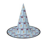 DUWAA Cappello da strega con bandiera delle Isole Marshall Map02, accessorio da donna per Halloween, feste, cosplay, accessori - 2 pezzi