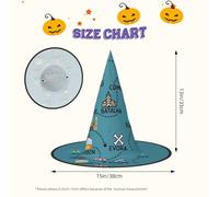 DUWAA Cappello da strega con mappa del Portogallo, cappello da strega, cappello da strega, cappello da strega, da donna, adulto, da mago, da uomo, costume da cosplay, accessorio per feste, 1 pezzo