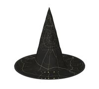 DUWAA Cappello da strega con mappa della città di Milano, cappello da strega, cappello da strega, cappello da strega, cappello da strega, per adulti, da uomo, costume da mago, accessorio per cosplay