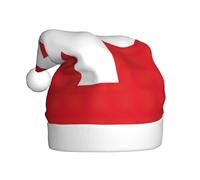 DUWAA Cappello natalizio con bandiera svizzera per adulti, cappello da Babbo Natale, unisex, comodo cappello di Natale per feste di Capodanno