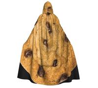 DUWAA Cioccolato Cookie Stampa Mantello Con Cappuccio Unisex Mantello Medievale Mago Veste Rinascimento Mantello Costume Halloween Cosplay