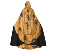 DUWAA Cioccolato Cookie Stampa Mantello Con Cappuccio Unisex Mantello Medievale Mago Veste Rinascimento Mantello Costume Halloween Cosplay