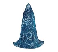 DUWAA Costume di Halloween con stampa a tema oceano tropicale spiaggia vestiti Halloween costume medievale mantello per donne uomini rinascimentale mantello con cappuccio