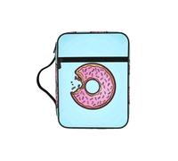 DUWAA Custodia per bibbia con stampa a ciambella, 26 × 20 cm, borsa da studio per donne e cristiane