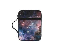DUWAA Custodia per bibbia con stampa della Via Lattea dell'universo, 26 × 20 cm, borsa per lo studio per donne e cristiani