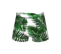 DUWAA Cute Green Palm Leaves 1 Stampa Slip Morbido Biancheria Intima Con 3D A Forma di U Custodia, Tessuto Traspirante Intimo Uomini S-4XL, Nero , XL
