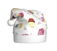 DUWAA Deliziosi cappelli di Natale per adulti, cappello di Babbo Natale, unisex, comodo cappello di Natale per festa di Capodanno