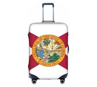 DUWAA Florida Flag Print Travel Luggage Cover, Impermeabile Antipolvere Valigia Protector Protector Elastico Bagagli, bianco, Large