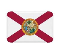 DUWAA Florida State Flag Print House Decor Crystal Velvet Door Mat, Zerbino a tema per porta d'ingresso portico interno esterno ingresso