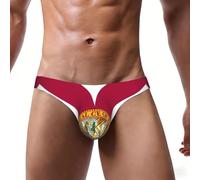 DUWAA Florida State Flag Print Men Support Bikini Underwear, S-4XL Traspirante Morbido Stretch Allenamento Slip Cintura Larga, Nero , XL