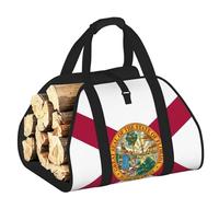 DUWAA Florida State Flag Print Storage Bag Log Burner Accessori Heavy Duty Tool Bag per interni ed esterni Camino Storage