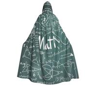DUWAA Formule Forme Teoria Lezione di Matematica Stampa Parola Cosplay Mantello Robe Costume Halloween Con Cappuccio Uniforme Medievale Mantello Mago Robe