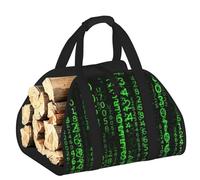 DUWAA Hacker Era - Cestini in legno con manico, grande, per caminetto, resistenti all'usura, borse da picnic