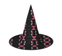 DUWAA Hello Glasses Stampa fenicottero stampa Halloween cappelli da strega appeso accessori costumi, decorazioni per casa, cortile, portica-3 pezzi