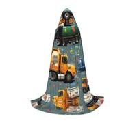 DUWAA I Love Garbage Trucks Stampa Halloween Costume Vestiti Halloween Medievale Costume Mantello Per Donne Uomini Rinascimento Con Cappuccio Mantello