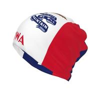 DUWAA Iowa State Flag Print Slouchy Beanie per uomo e donna, morbido berretto da corsa alla moda berretto chemio cappello teschio, Nero , Taglia unica