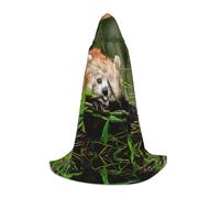 DUWAA Little Red Panda Stampa Halloween Costume Vestiti Halloween Costume Medievale Mantello Per Le Donne Degli Uomini Rinascimento Con Cappuccio Mantello