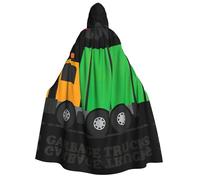 DUWAA Mantello con cappuccio con stampa I Love Garbage Trucks unisex mantello medievale mago vestaglia rinascimentale mantello costume Halloween Cosplay