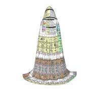 DUWAA Mantello con cappuccio con stampa tavola periodica di elementi per Halloween, stile medievale, per feste di Natale, cosplay, costumi in maschera