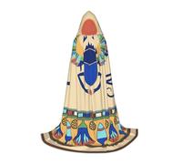 DUWAA Mantello con cappuccio in stile rinascimentale con stampa di scarabeo egiziano, costume medievale per Halloween, costume medievale