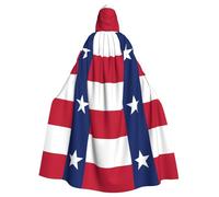 DUWAA Mantello con cappuccio per adulti, con stampa bandiera del Texas, per Halloween, lunghezza intera, unisex, mantello per uomo e donna, per Halloween e cosplay