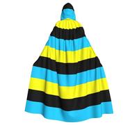 DUWAA Mantello con cappuccio per Halloween con stampa bandiera del Sultanato del Burongan, mantello unisex a lunghezza intera per uomo e donna, per Halloween Cosplay
