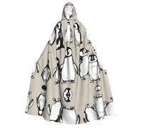 DUWAA Mantello con cappuccio per uomo e donna, mantello con cappuccio, unisex, per Halloween, strega, vampiro, costume