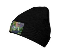 DUWAA Many Frogs Sing On The Branches Summer Butterflies Lake Water Print Beanie per uomo donna cappello lavorato a maglia, berretti invernali in maglia, berretto morbido morbido, per il freddo, Nero